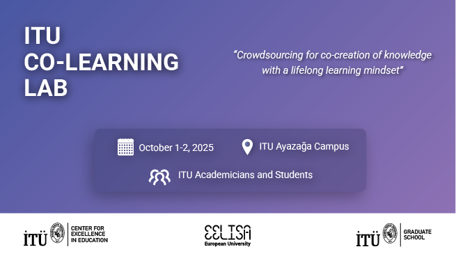 The ITU Co-Learning Lab Event Will Take Place on October 1–2, 2025! Görseli