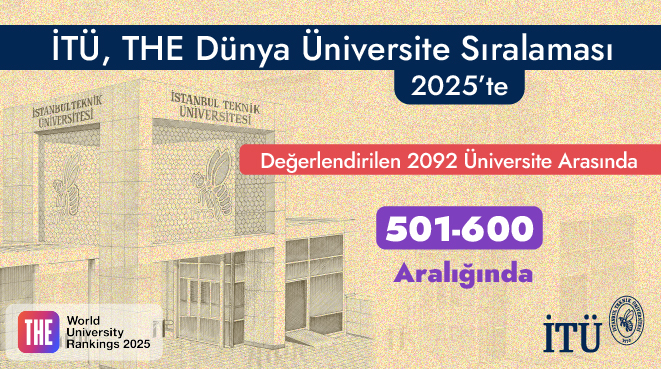 THE WUR 2025’te İTÜ’nün Araştırma ve Sanayi Geliri Sıralamasındaki Başarısı Görseli